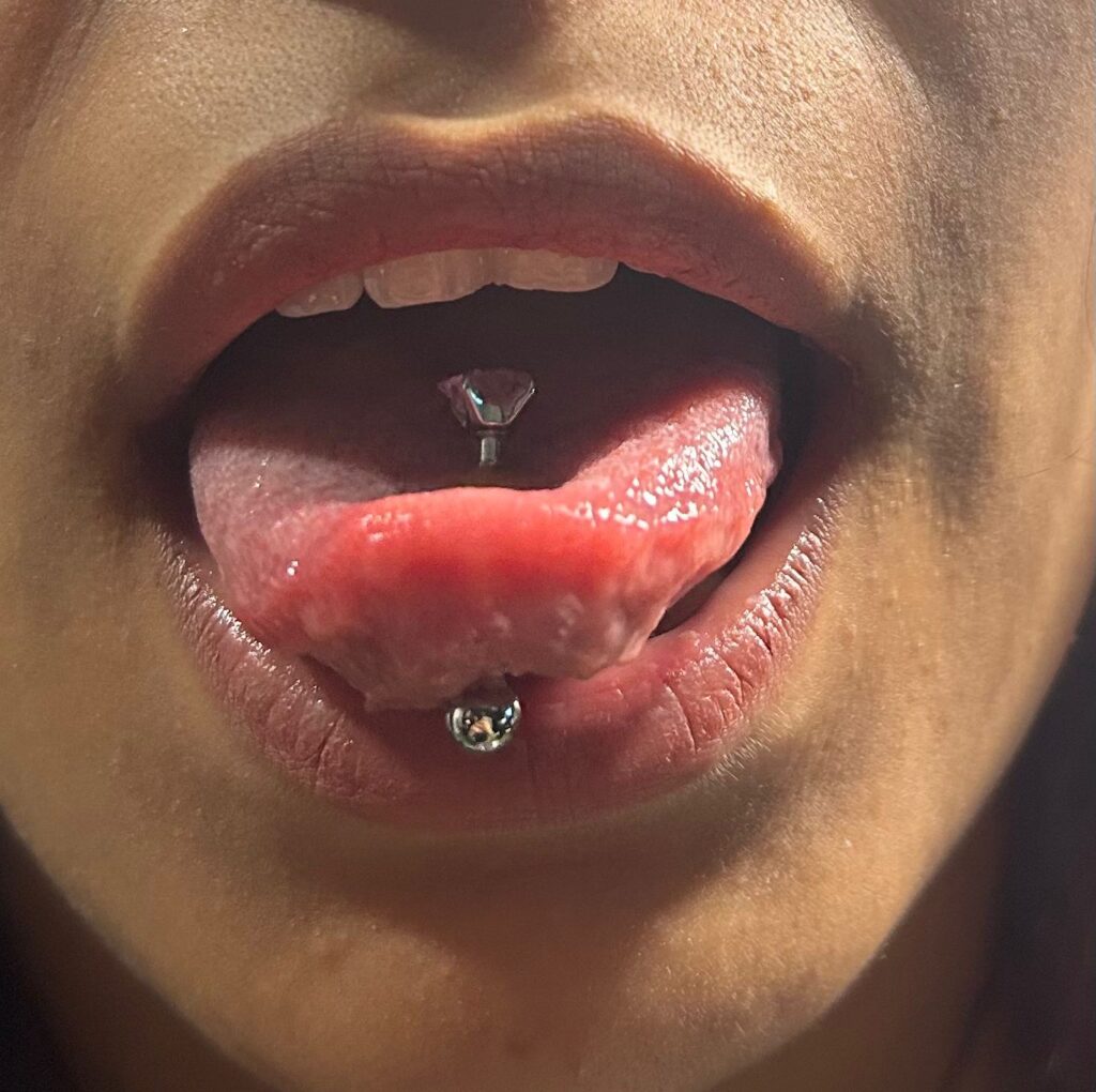 tongue piercing